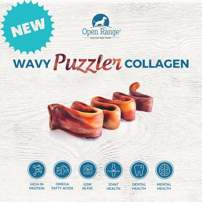Beef Collagen Wavy Stick - 10-12"