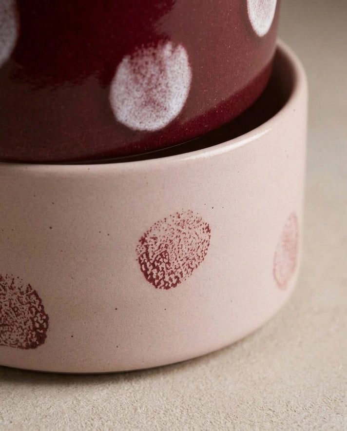 Egg Back Home - Pop Dots Pink Pet Bowl -