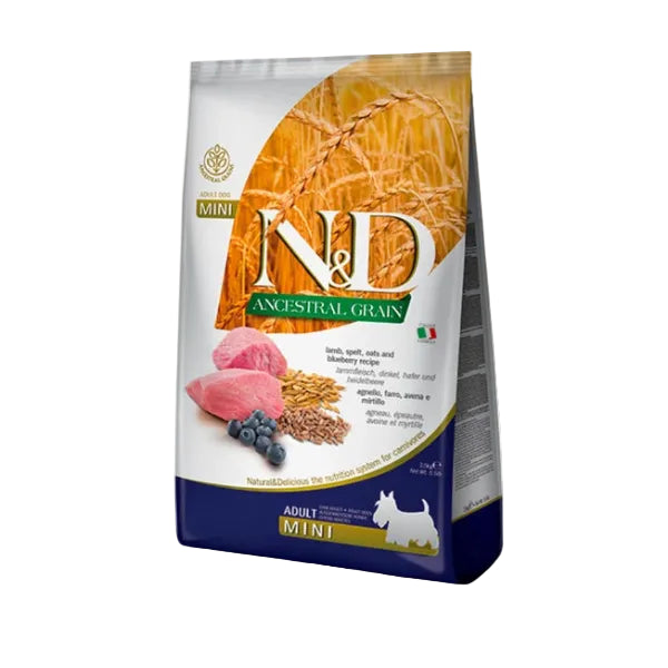 Farmina N&D Adult Mini: Lamb & Blueberry with Grains 5.5lbs