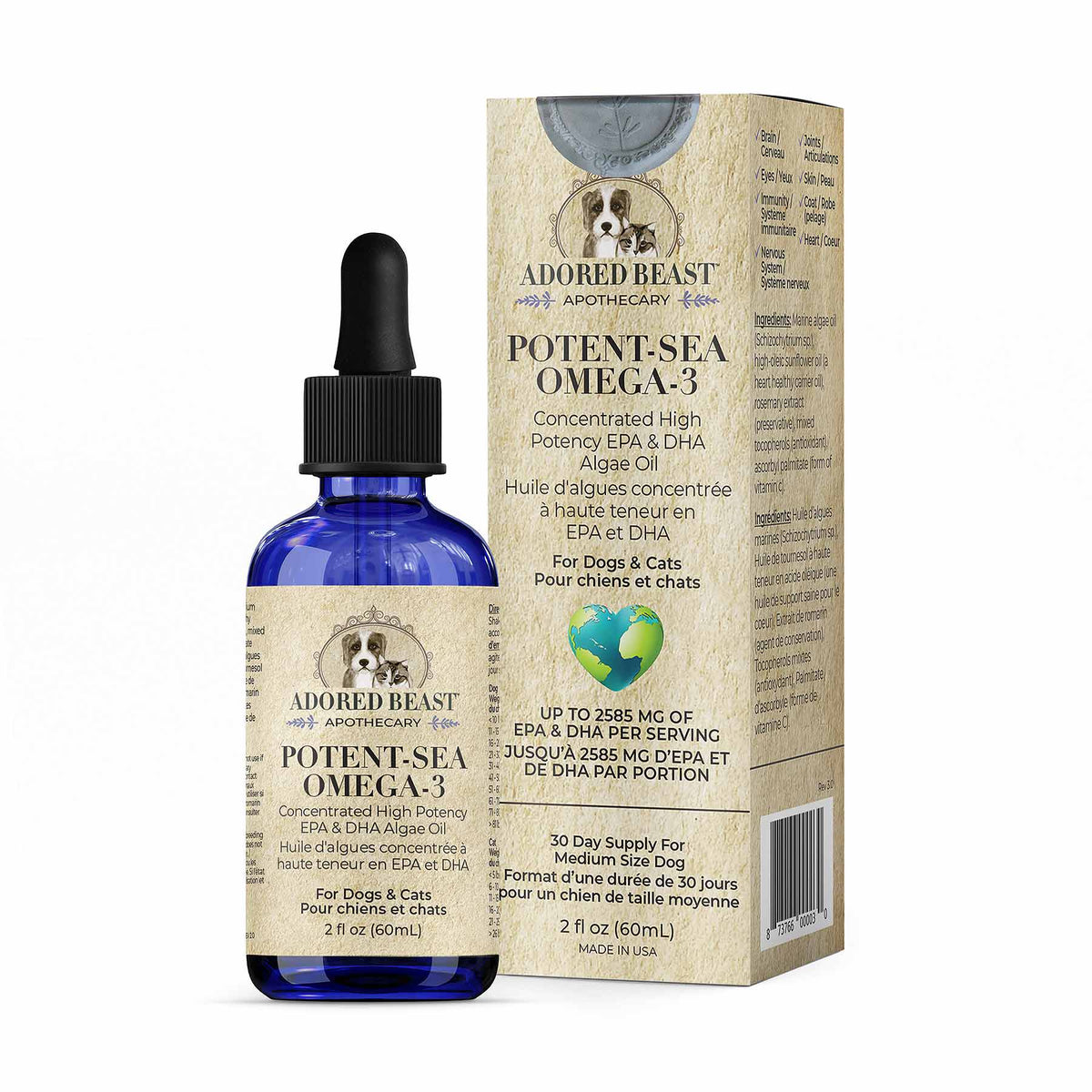 Adored Beast - Potent-Sea Omega3 - 2oz