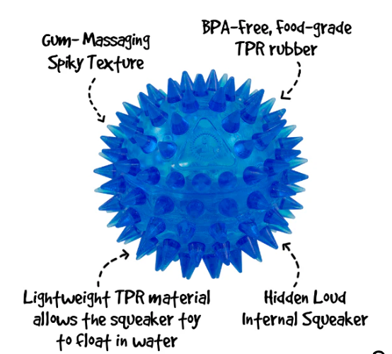 Gnawsome Squeaker Ball - 2.5in