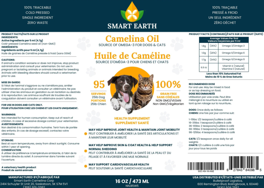 Smart Earth - Camelina Oil for Dogs and Cats