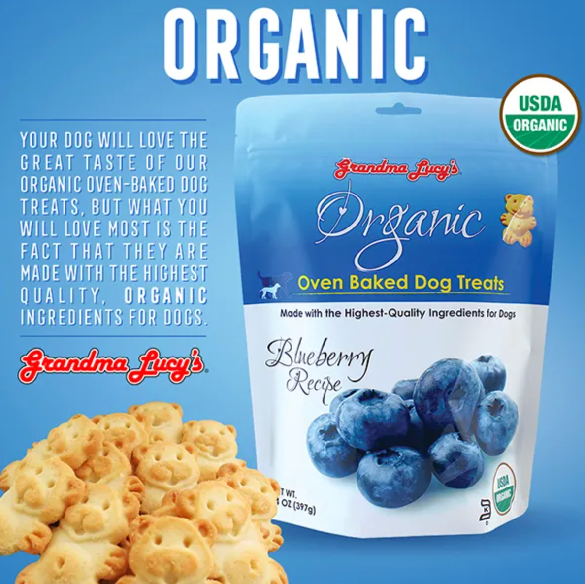 Grandma Lucy's - Organic Blueberry Oven-Baked Treats