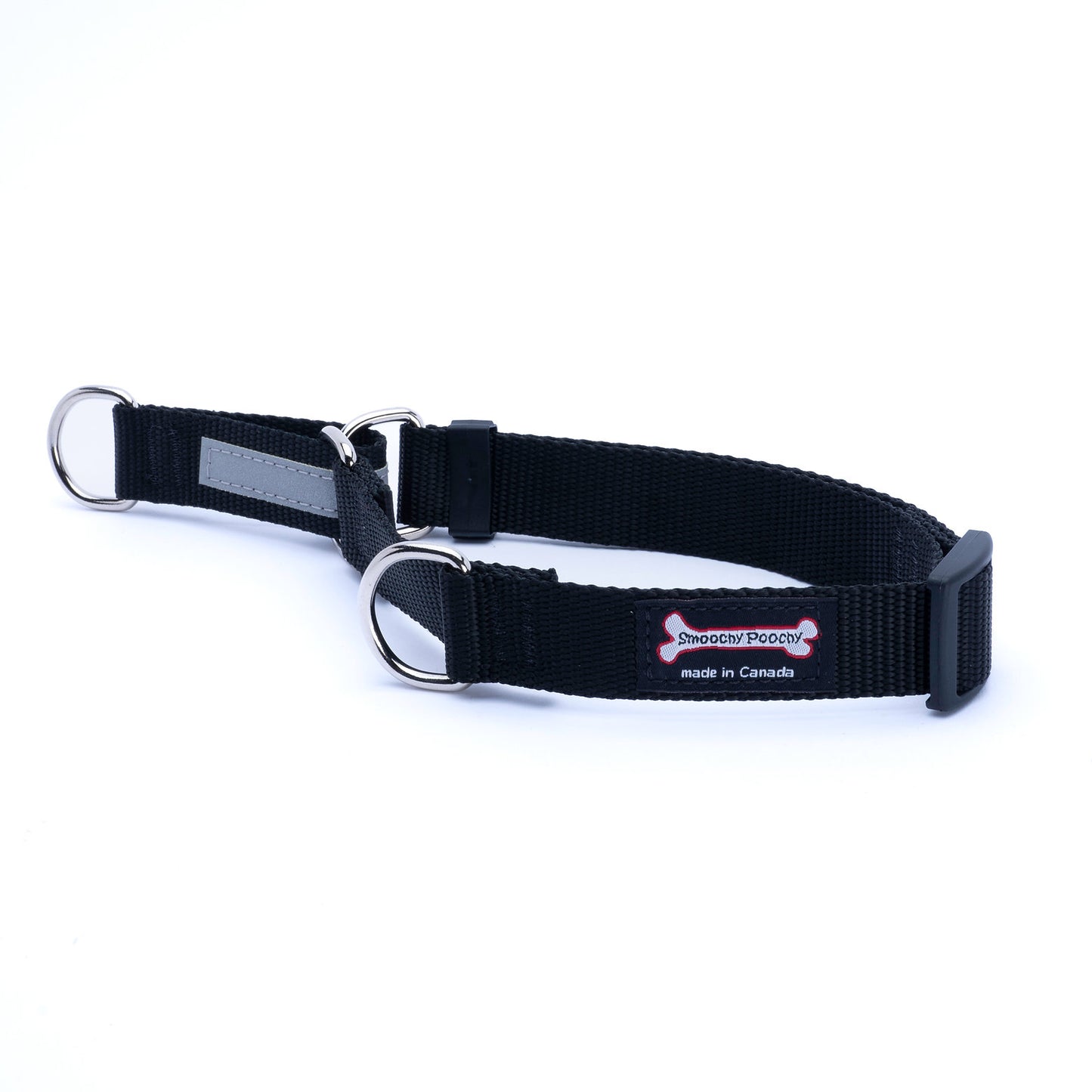 Nylon Martingale Collar (no chain) - Black