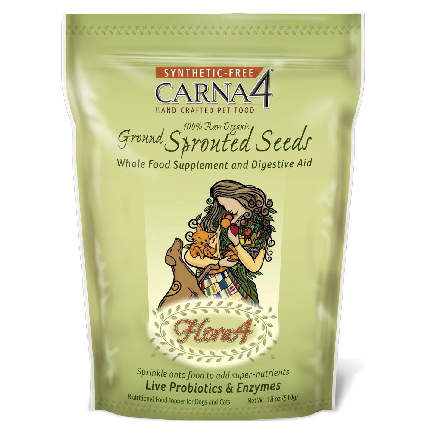 Carna4 - Flora 4 Sprouted Seeds Topper - Original with Flax