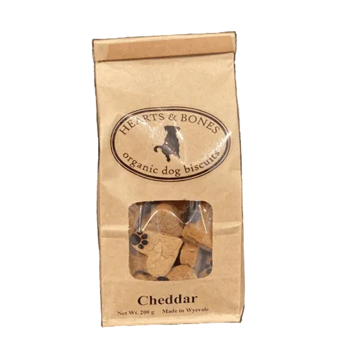 Hearts & Bones - Cheddar Organic Dog Biscuits