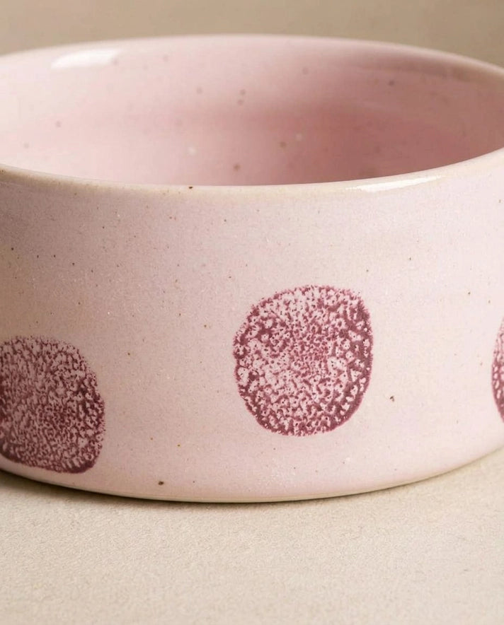 Egg Back Home - Pop Dots Pink Pet Bowl -