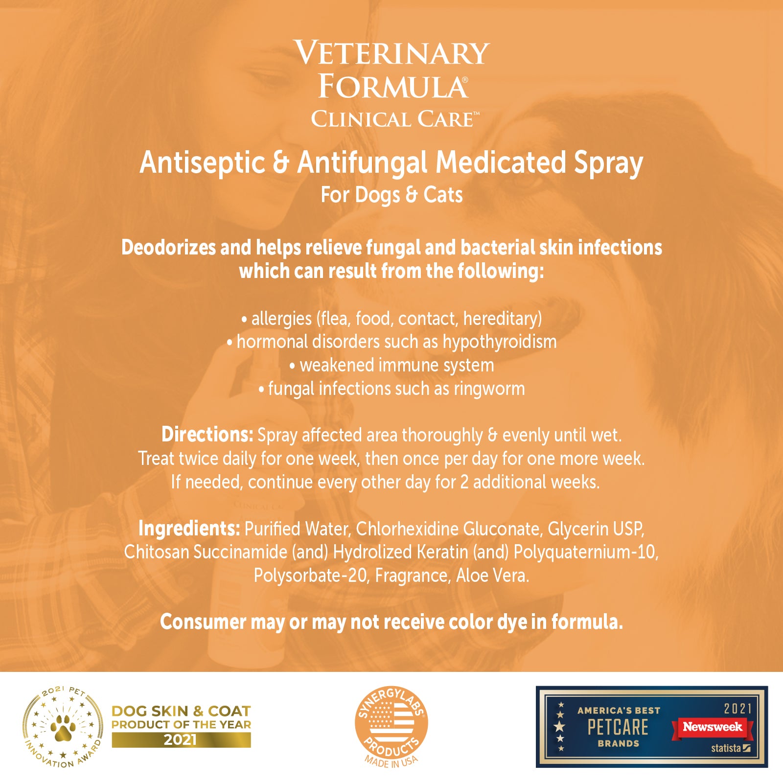 Antiseptic and antifungal hot sale spray for dogs