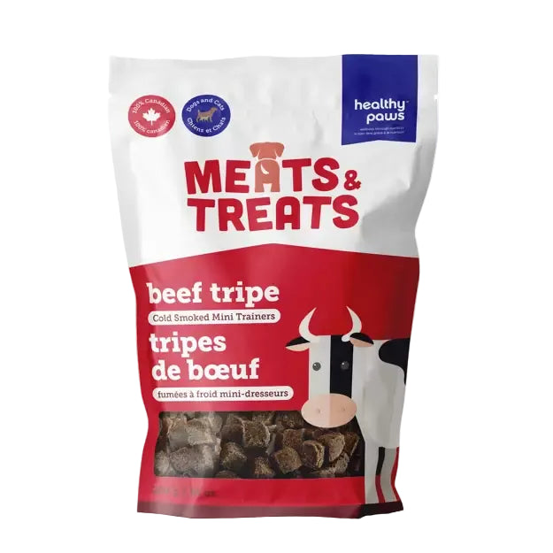 Healthy Paws  - Cold Smoked Tripe Mini Trainers Beef - 200g