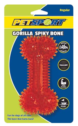 Gorilla Spiky Squeaky Bone - Medium