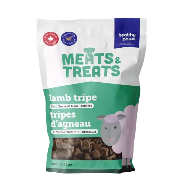 Healthy Paws - Cold Smoked Tripe Mini Trainers Lamb - 200g