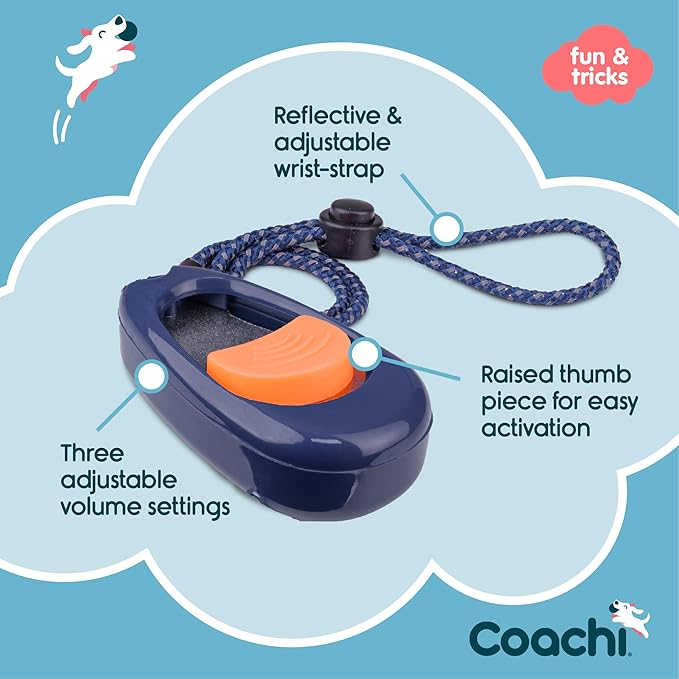 Company of Animals -  Coachi Multiclicker - Navy & Coral
