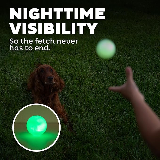 Planet Dog Strobe Ball - Glow Green