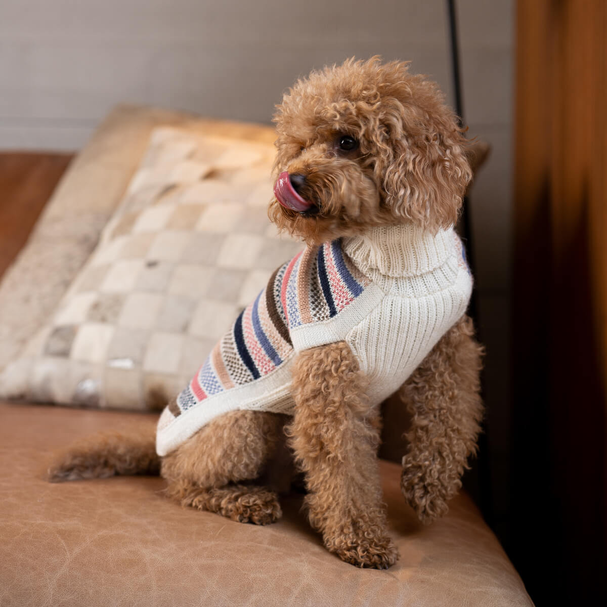 Alqo Wasi - Blushline Stripe Alpaca Sweater