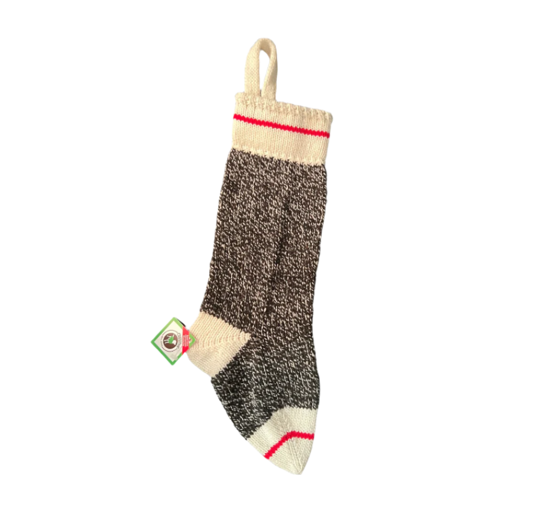 Hand Knit Wool Christmas Stocking