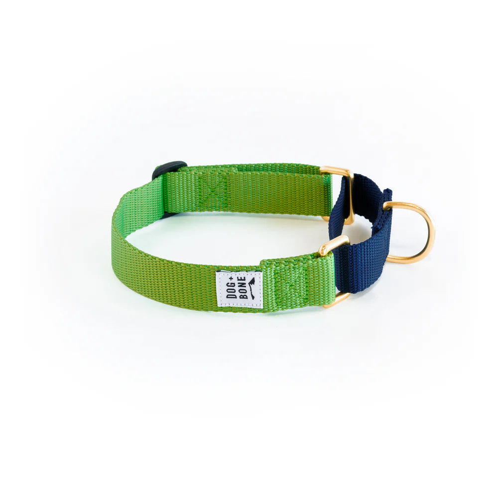 Martingale Collar - Greenery + Navy