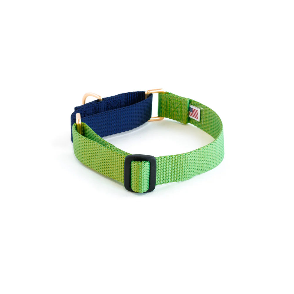 Martingale Collar - Greenery + Navy