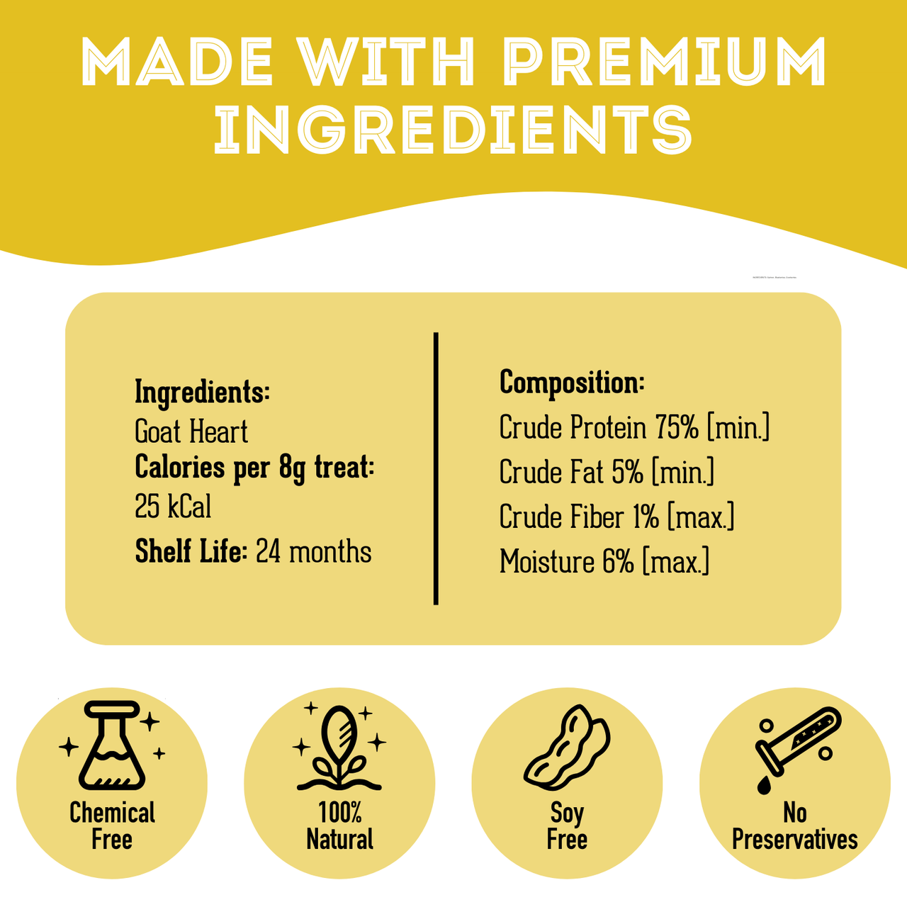Dehydrated Goat Heart - 80g