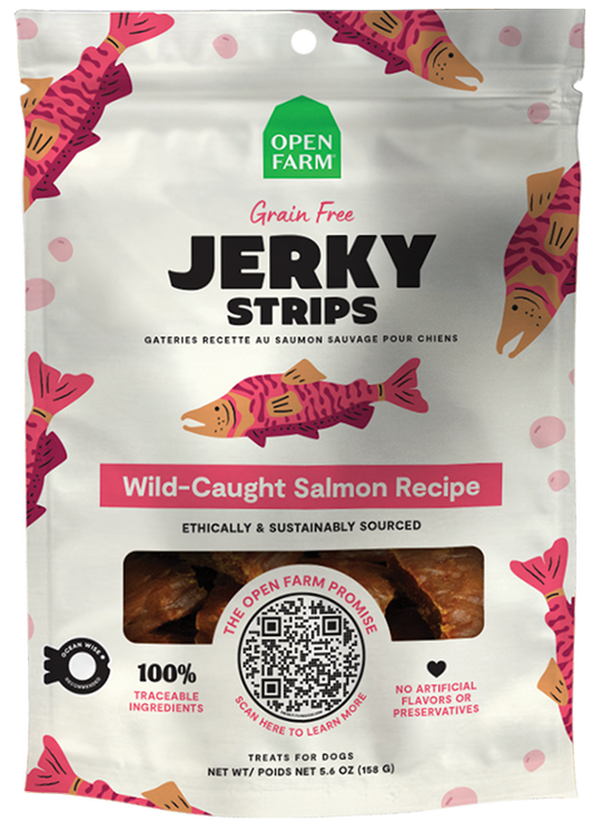 Grain-Free Wild-Caught Salmon Jerky Strips
