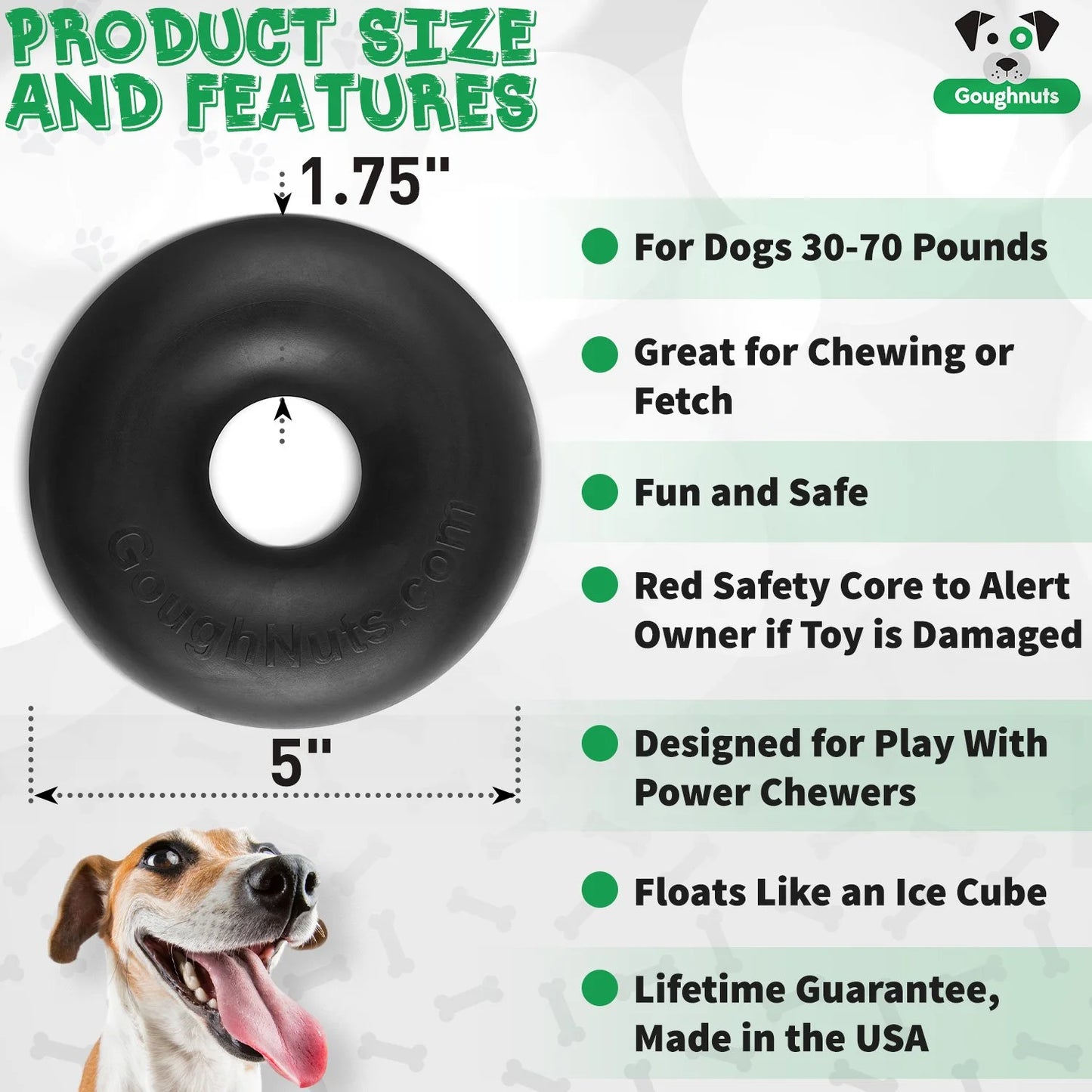 Goughnuts - Orange Ring Toy - Medium