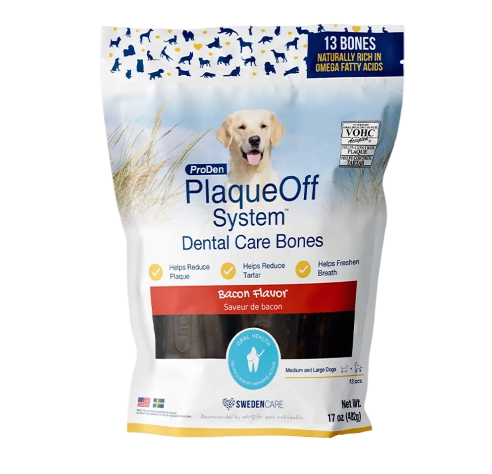 ProDen PlaqueOff - Dental Care Bones - Bacon Flavour