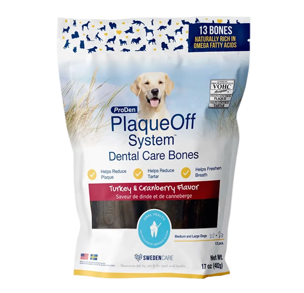 ProDen PlaqueOff - Dental Care Bones - Turkey & Cranberry Flavour