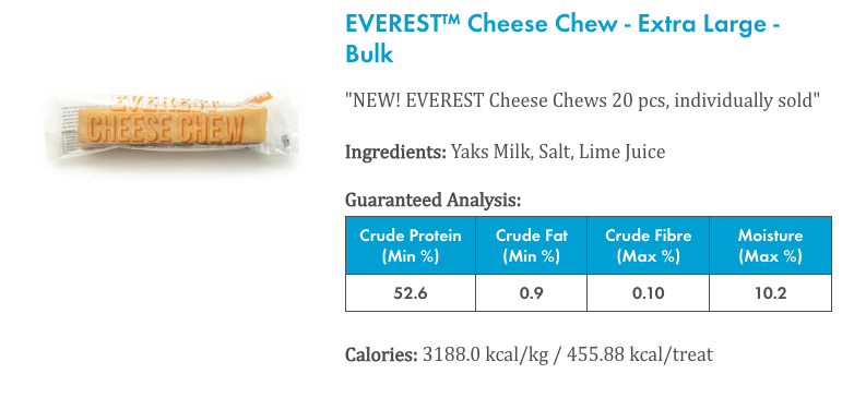 Everest Cheese Chew - X-Large