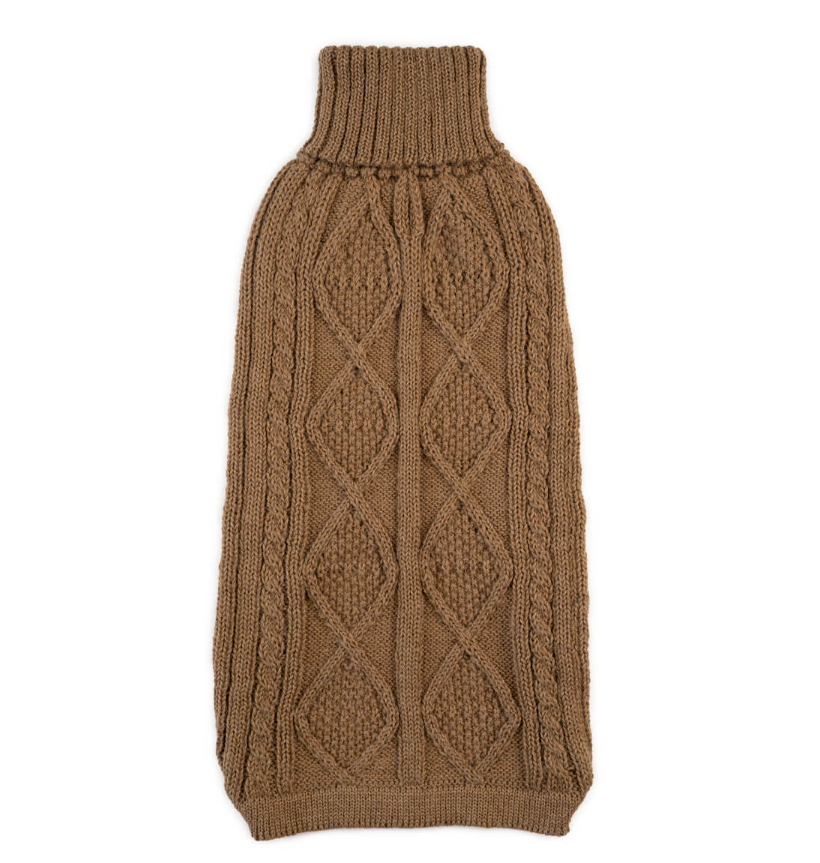 Alqo Wasi - Camel Aran Alpaca Sweater