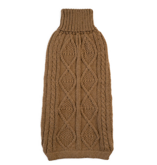 Alqo Wasi - Camel Aran Alpaca Sweater