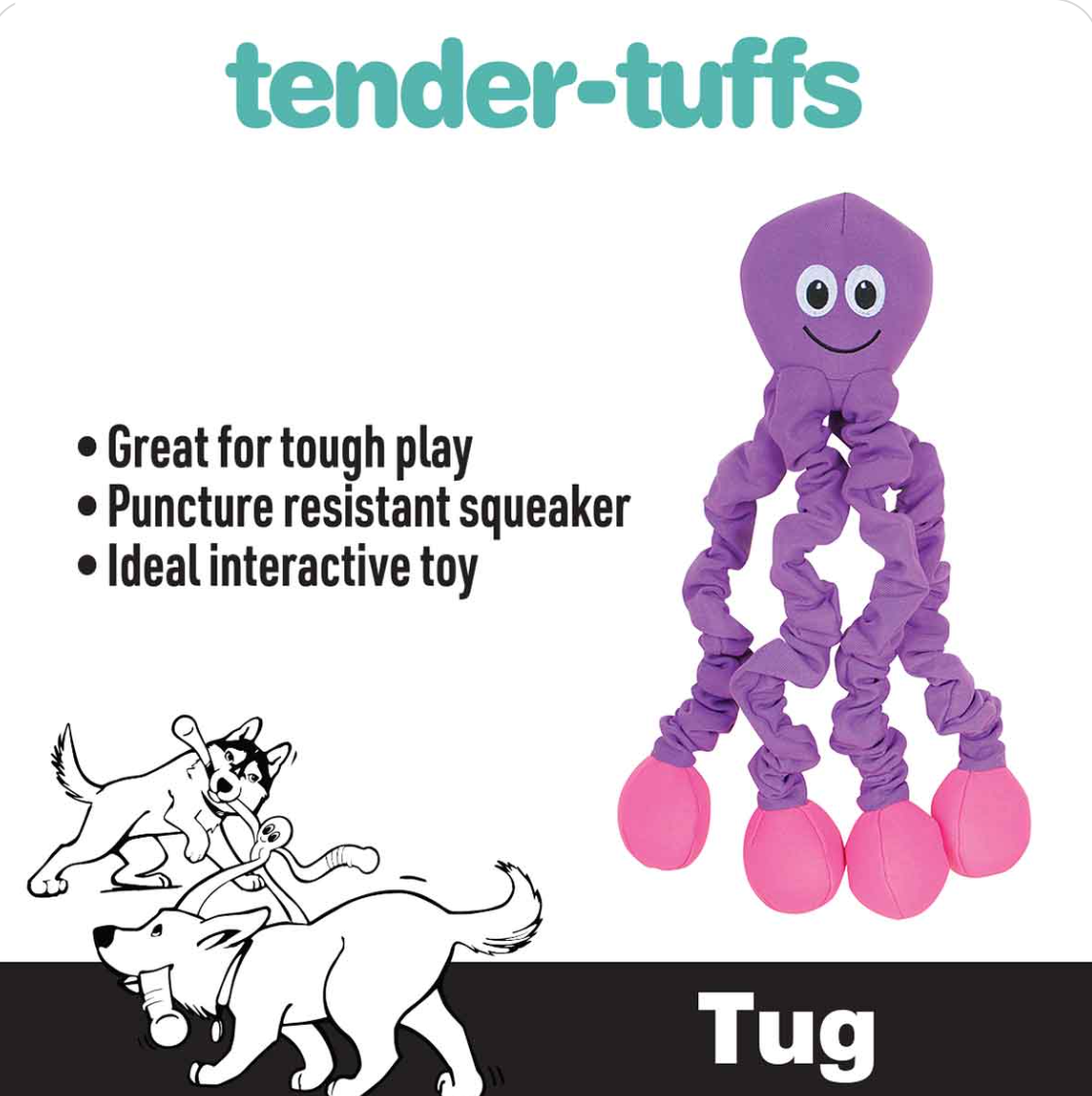 Tender-Tuffs Stretchy Purple Octopus
