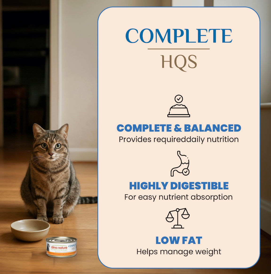 Almo Nature Complete HQS Cat - Chicken with Green Beans