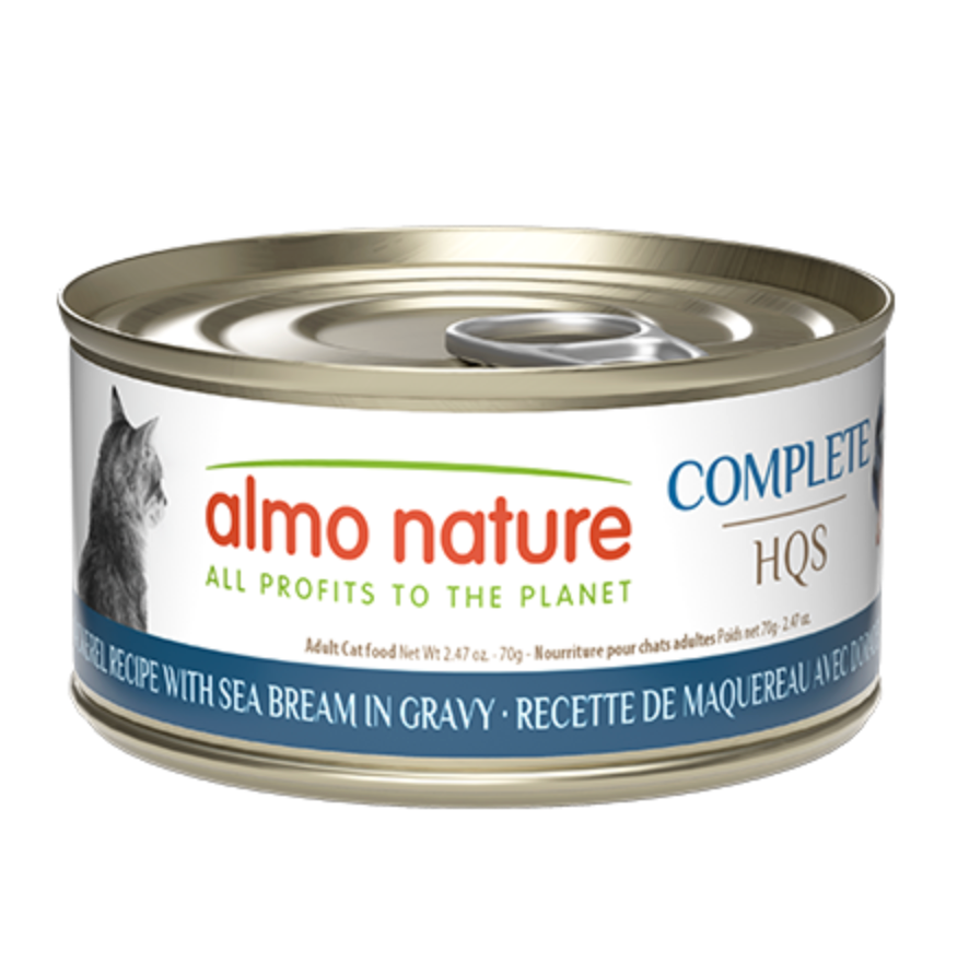 Almo Nature Complete HQS Cat - Mackerel with Sea Bream in Gravy