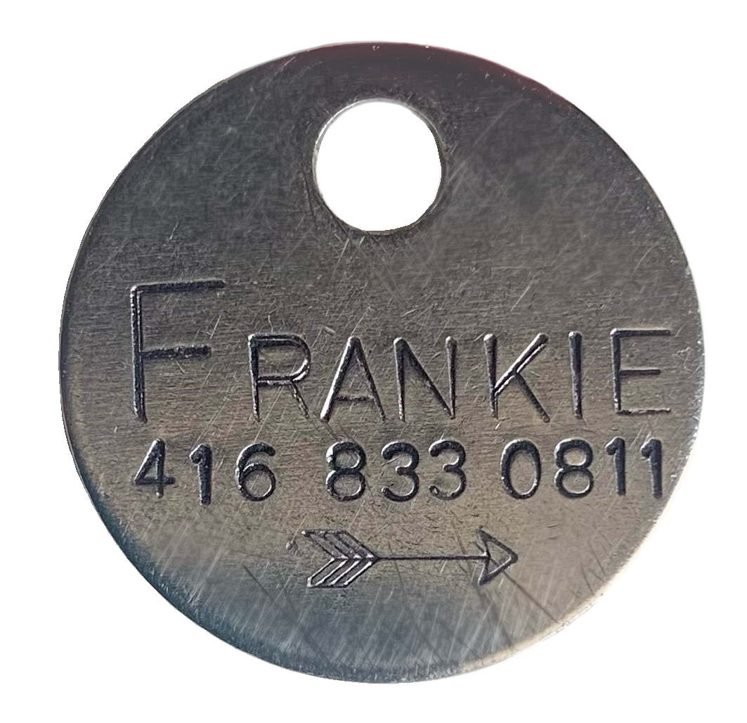 Hand-Stamped Dog Tag - Brass