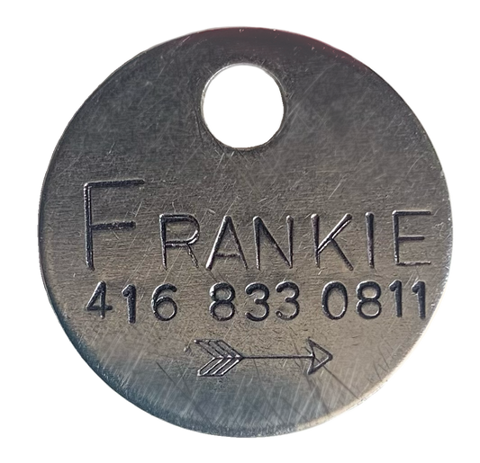 Hand-Stamped Dog Tag - Silver