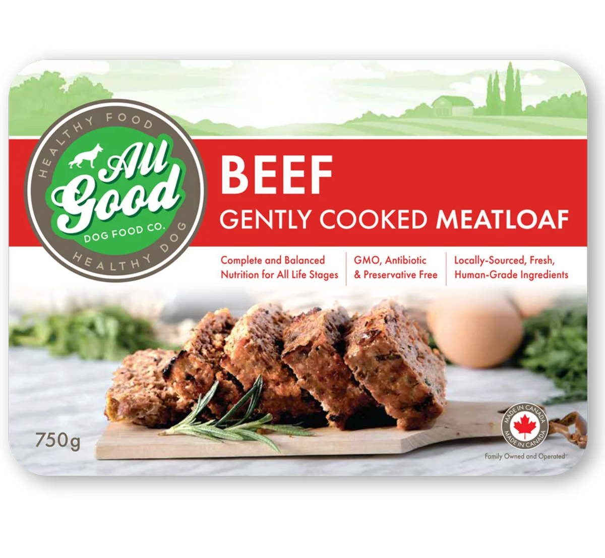 All Good Dog Food - Beef Meatloaf