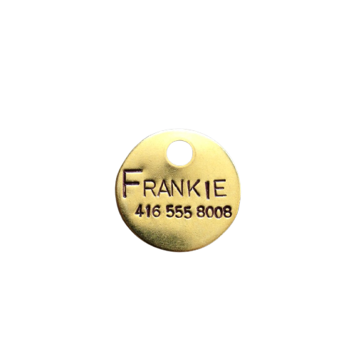 Hand-Stamped Dog Tag - Brass