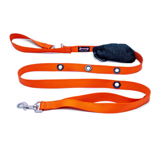 Hands-Free Nylon Leash - Pumpkin