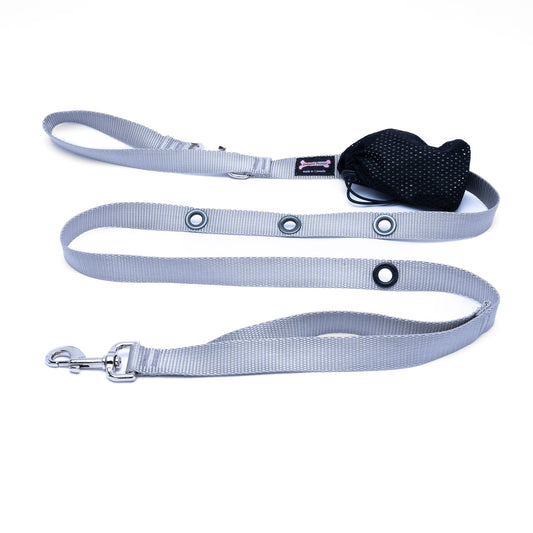 Hands-Free Nylon Leash - Silver