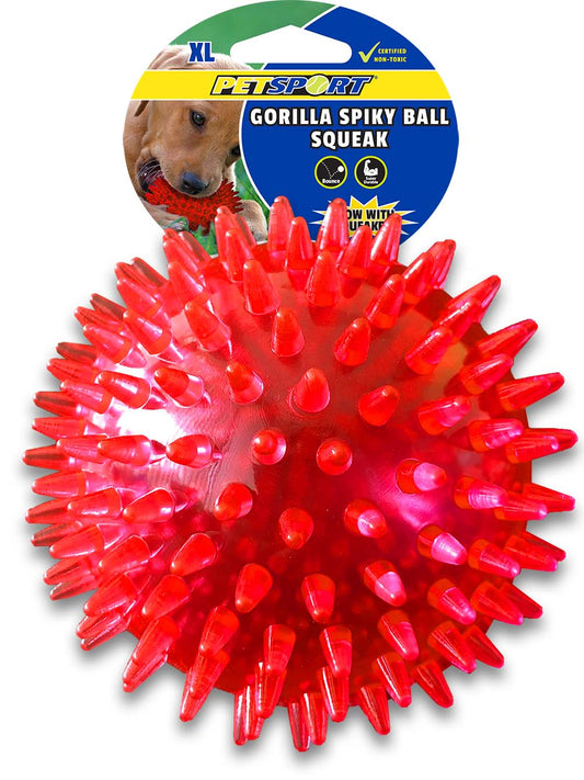 XL Gorilla Spiky Ball Squeak Asst. - 5"