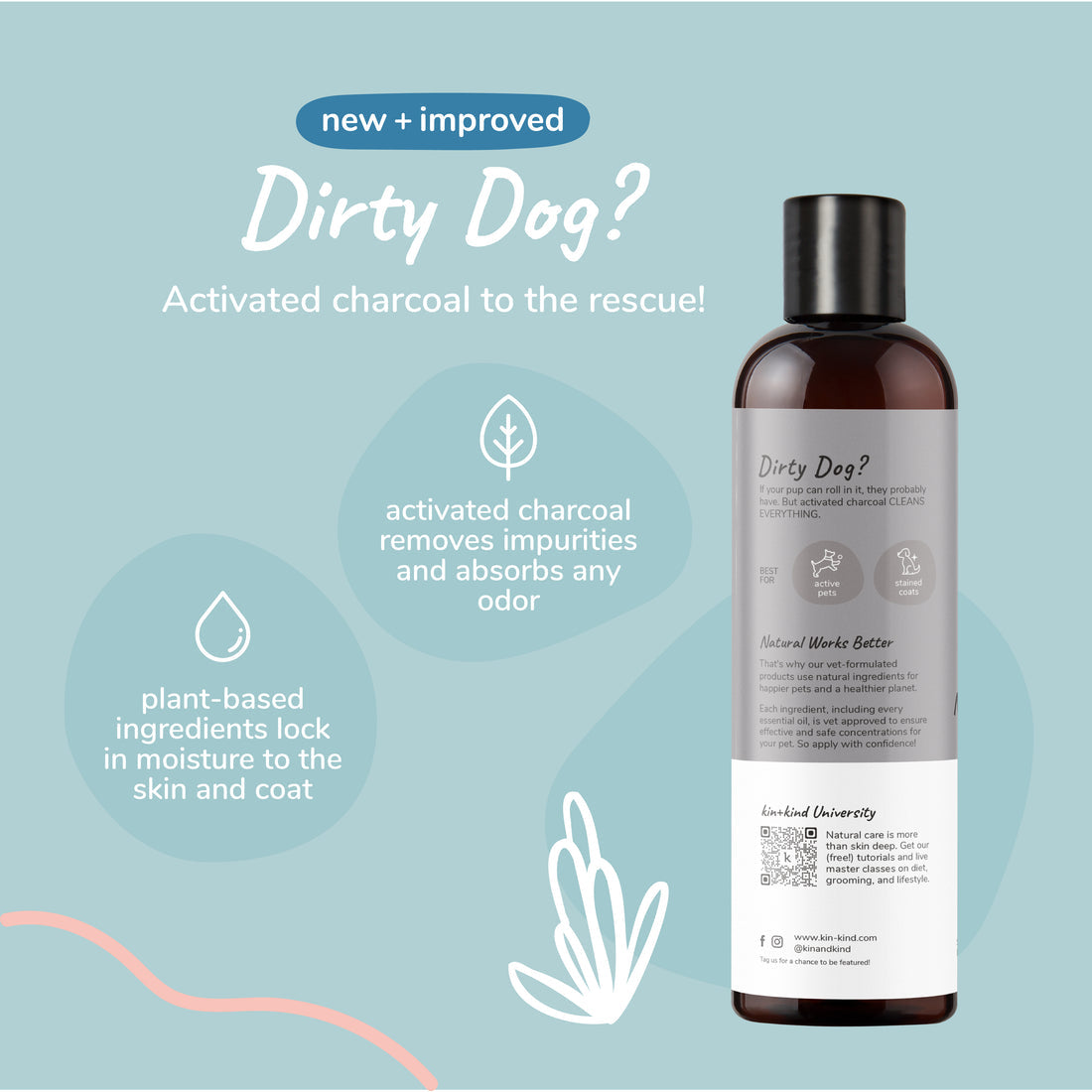 Kin + Kind Charcoal Deep Clean Shampoo