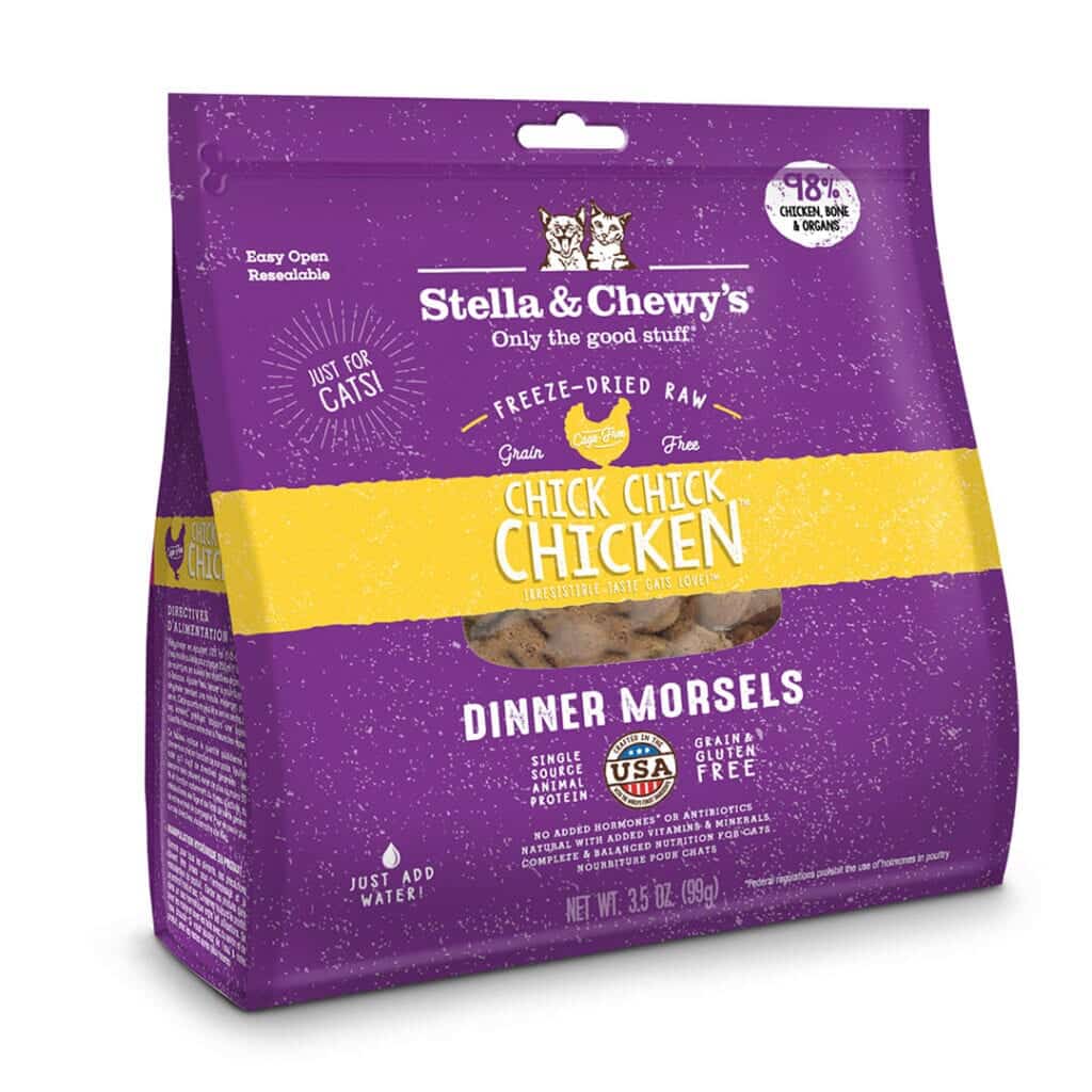 Stella & Chewy's Chick, Chick Chicken Freeze-Dried Raw Morsels - Cat Recipe