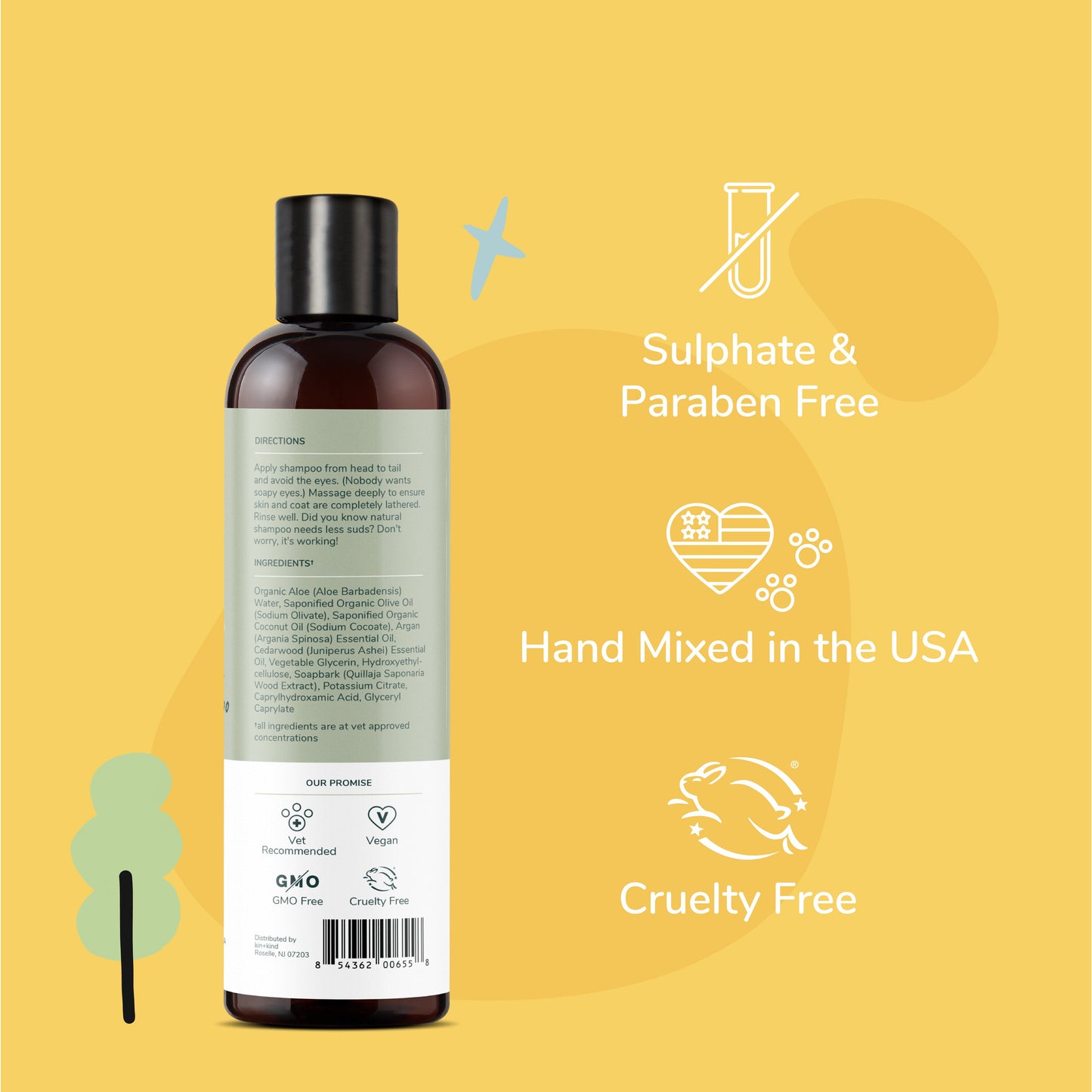 Kin + Kind Dry Skin & Coat Cedar Shampoo - 12oz