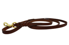 Load image into Gallery viewer, Angel Braided Leather Leash: Brown
