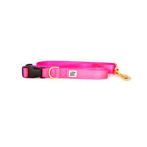 Dog + Bone Adjustable Leash - Hot Pink