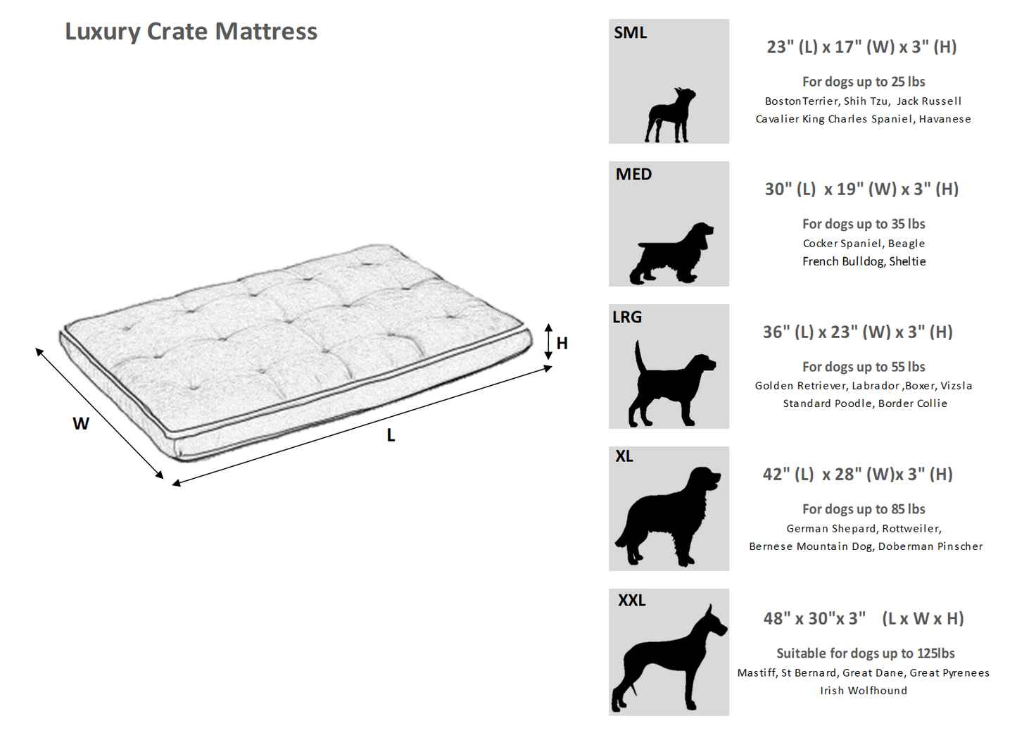 Luxury Crate Mattress - Herringbone: Small