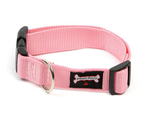 Nylon Clip Collar - Baby Pink