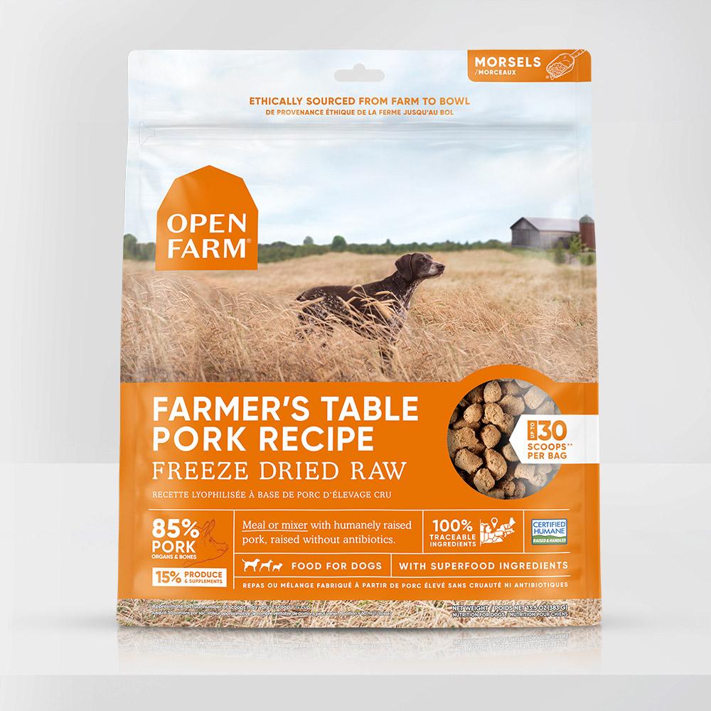Farmer's Table Pork Recipe - Freeze-Dried Raw