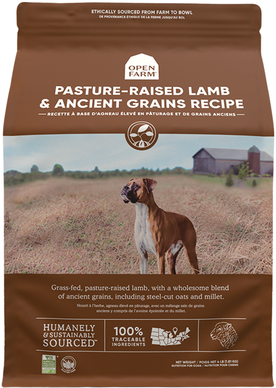 Open Farm Ancient Grains: Pasture-Raised Lamb Recipe 22lbs