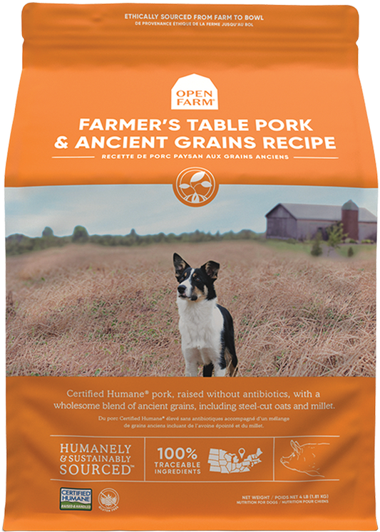 Open Farm Ancient Grains: Farmer's Table Pork Recipe 22lbs