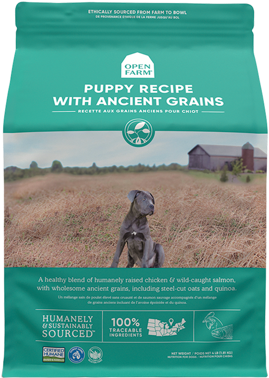 Open Farm Ancient Grains: High-Protein Puppy Recipe